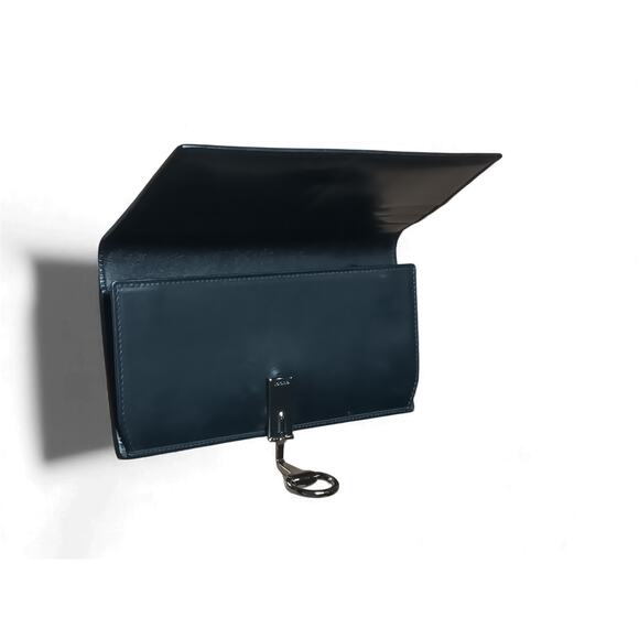 Authentic Gucci GG Canvas Long Wallet Silver Horsebit Leather Black Zip Interior - Picture 11 of 16